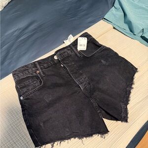 Free People Black Jean Shorts